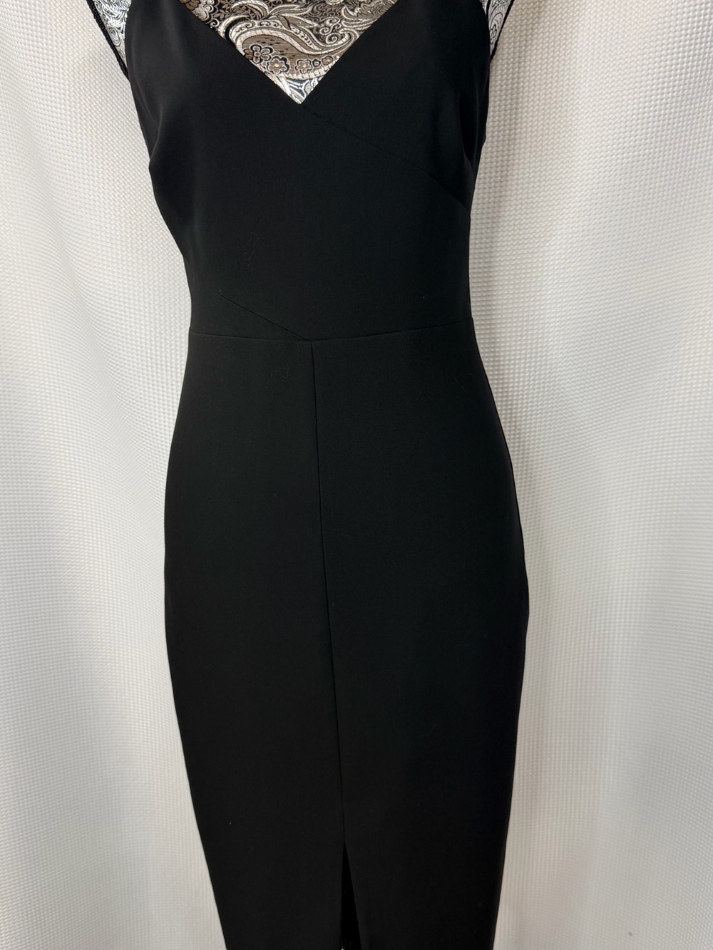 Likely Black V-Neck Midi Dress